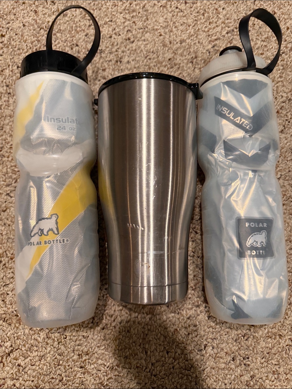 2 Polar Bottle Insulated Water Bottles + ORCA Stainless Tumbler